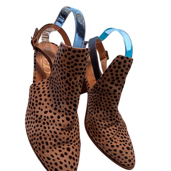 ccocci sling back leopard print Joel  heels shoes size 10 - Picture 5 of 7